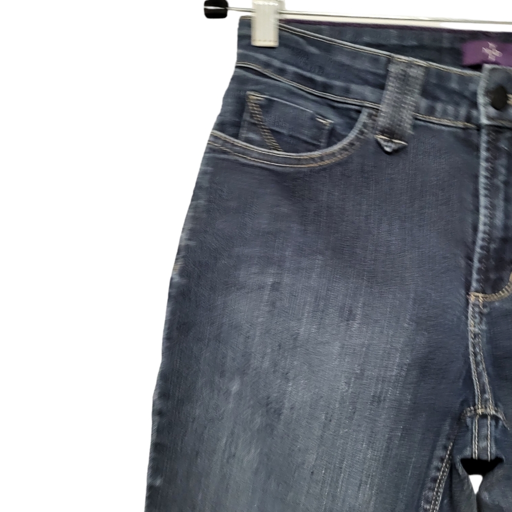 NYDJ Jeans Women's Lift Tuck Technology Straight Leg Blue Denim Dark Wash Size 6 - Picture 5 of 11